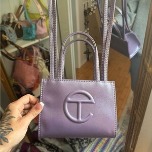 Telfar small shopper tote - Kush , metallic lavender